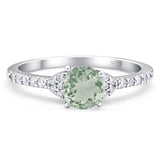 Art Deco Round Natural Stone Ring