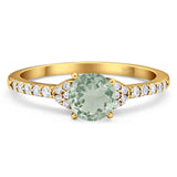 Art Deco Round Natural Stone Ring