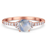 Art Deco Round Natural Stone Ring