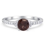 Art Deco Round Natural Stone Ring