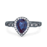 Pear Natural Stone Beaded Ring