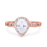 Pear Natural Stone Beaded Ring