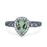 Pear Natural Stone Beaded Ring