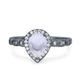 Pear Natural Stone Beaded Ring