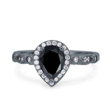 Pear Natural Stone Beaded Ring