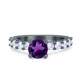 Round Natural Stone Cathedral Ring