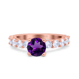 Round Natural Stone Cathedral Ring