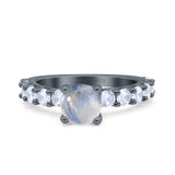 Round Natural Stone Cathedral Ring