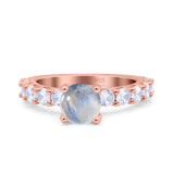 Round Natural Stone Cathedral Ring