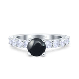 Round Natural Stone Cathedral Ring