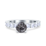 Round Natural Stone Cathedral Ring