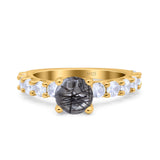 Round Natural Stone Cathedral Ring