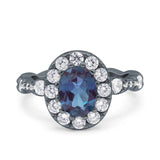 Oval Natural Stone Art Deco Ring