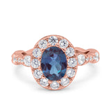 Oval Natural Stone Art Deco Ring