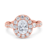 Oval Natural Stone Art Deco Ring