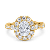 Oval Natural Stone Art Deco Ring