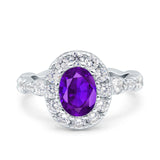 Oval Natural Stone Art Deco Ring