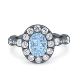 Oval Natural Stone Art Deco Ring