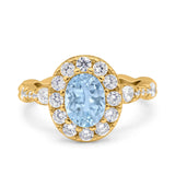 Oval Natural Stone Art Deco Ring