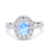 Oval Natural Stone Art Deco Ring