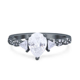 Art Deco Teardrop Pear Ring