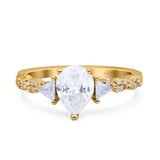 Art Deco Teardrop Pear Ring