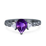 Art Deco Teardrop Pear Ring