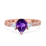 Art Deco Teardrop Pear Ring