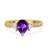 Art Deco Teardrop Pear Ring