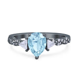 Art Deco Teardrop Pear Ring