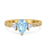 Art Deco Teardrop Pear Ring