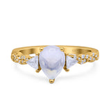 Art Deco Teardrop Pear Ring