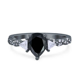 Art Deco Teardrop Pear Ring