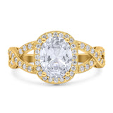 Oval Natural Stone Infinity Twisted Ring