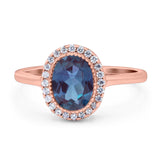 Art Deco Oval Natural Stone Wedding Ring