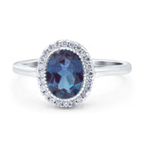 Art Deco Oval Natural Stone Wedding Ring