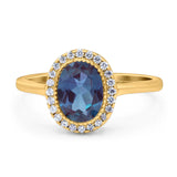 Art Deco Oval Natural Stone Wedding Ring