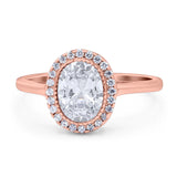Art Deco Oval Natural Stone Wedding Ring