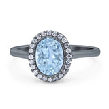 Art Deco Oval Natural Stone Wedding Ring