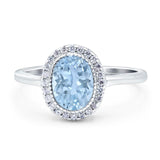 Art Deco Oval Natural Stone Wedding Ring