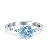 Round Natural Stone Wedding Ring