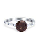Round Natural Stone Wedding Ring