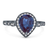 Pear Teardrop Natural Stone Wedding Ring