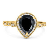 Pear Teardrop Natural Stone Wedding Ring