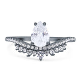 Pear Teardrop Natural Stone Wedding Ring