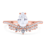 Pear Teardrop Natural Stone Wedding Ring