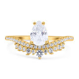 Pear Teardrop Natural Stone Wedding Ring