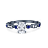 Oval Natural Stone Vintage Style Ring