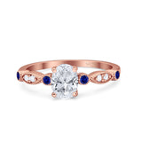 Oval Natural Stone Vintage Style Ring