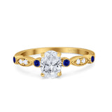 Oval Natural Stone Vintage Style Ring